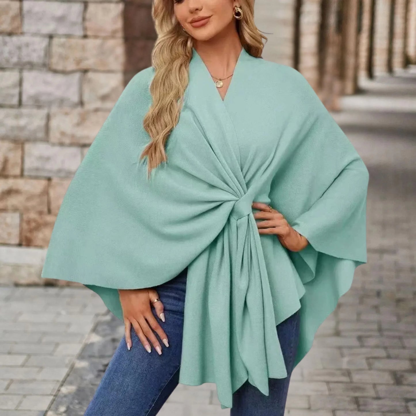 Aubrey | Refined Draped Poncho