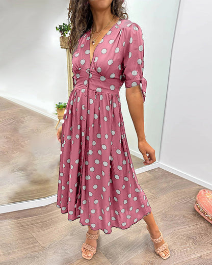 Riley | Refined Polka Dot Dress