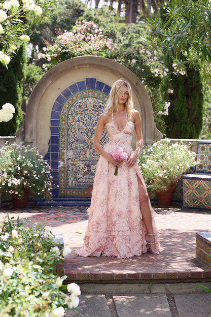 Finley | The Scarlette Dress in Peach Tapestry