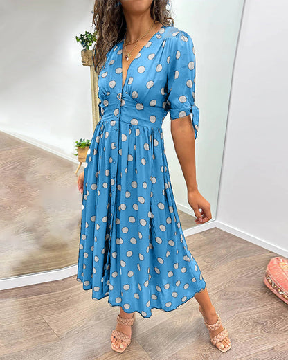 Riley | Refined Polka Dot Dress