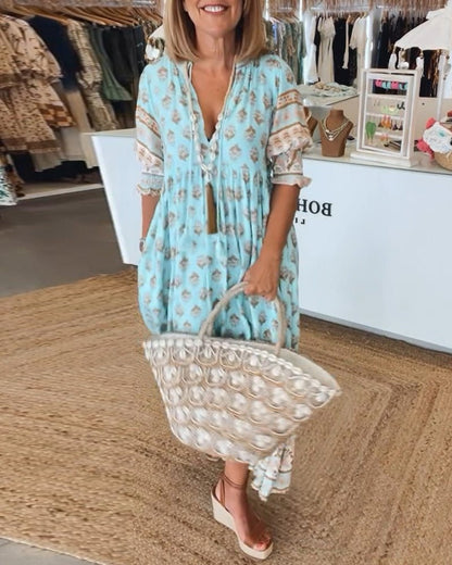 Melody | Bohemian Midi Tassel Dress