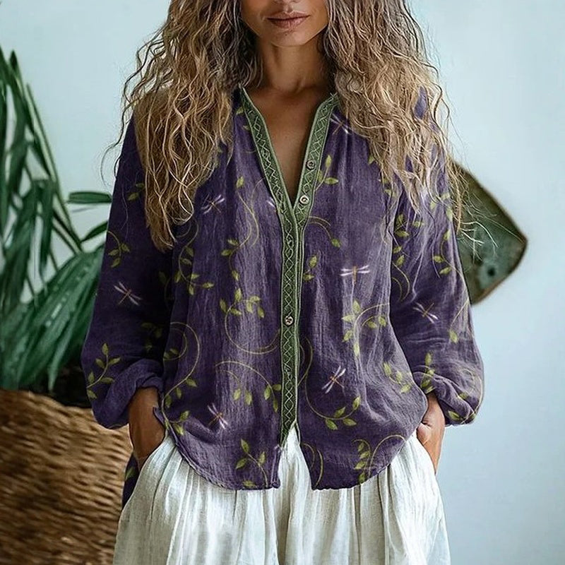 Martha™ | Relaxed Blouse with Nature Print