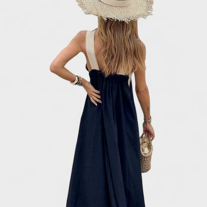 Wren | Refined Cross-Neck Maxi Dress