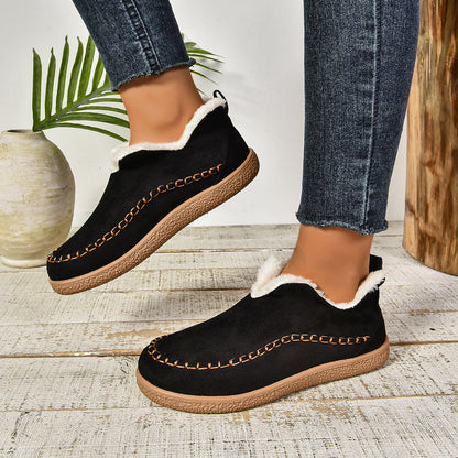 Beverly | Toasty Fur Lined Slip-On Ankle Boots with Anti-slip Thick Sole