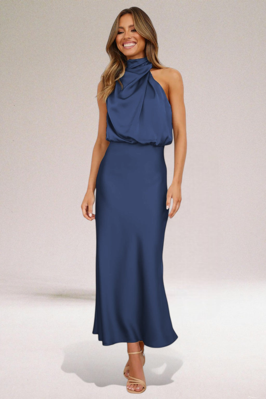 Brooklyn | Refined Halter Neck Dress