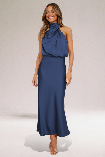 Brooklyn | Refined Halter Neck Dress