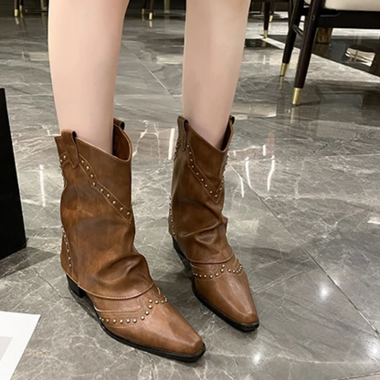 Lydia | Studded Western Boots