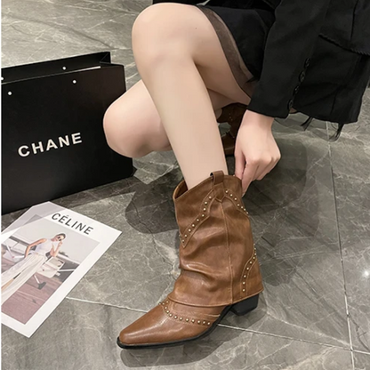 Lydia | Studded Western Boots
