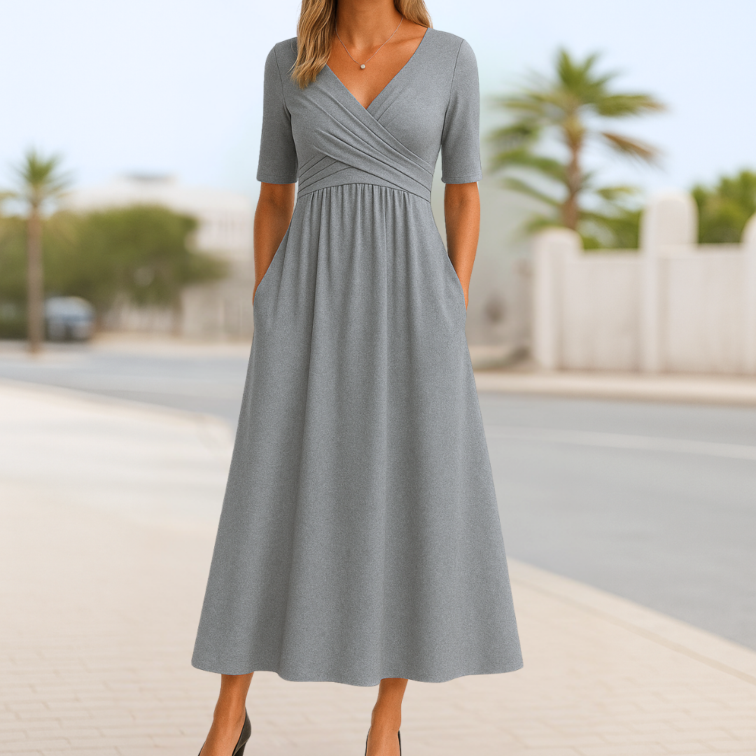 Annabelle | Crossed Dress with Short Sleeves