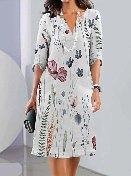 Isla | Floral Print Double Tunic Dress