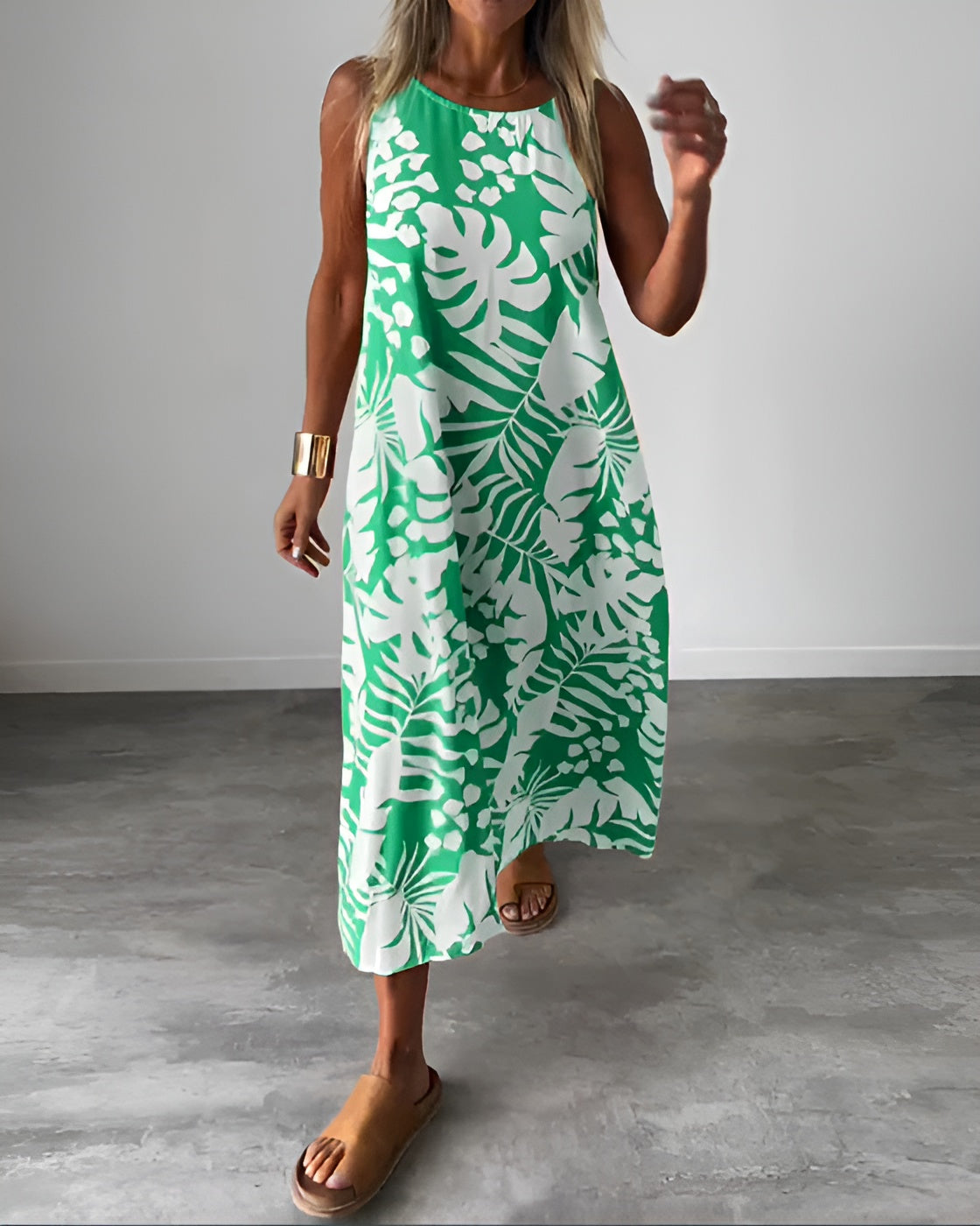 Gianna | Women's No-Sleeve Draped Refined Dress Evening