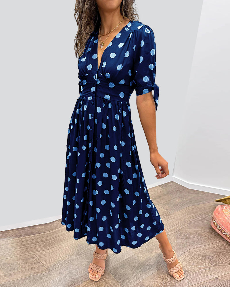 Riley | Refined Polka Dot Dress