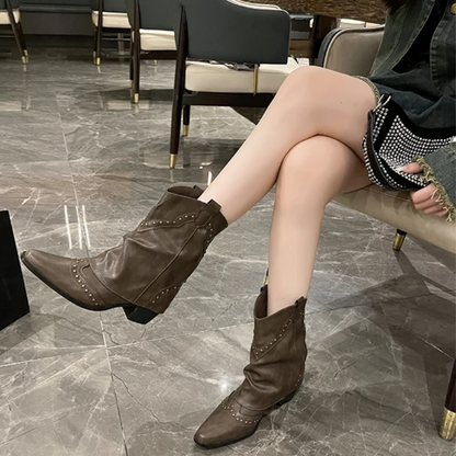 Lydia | Studded Western Boots