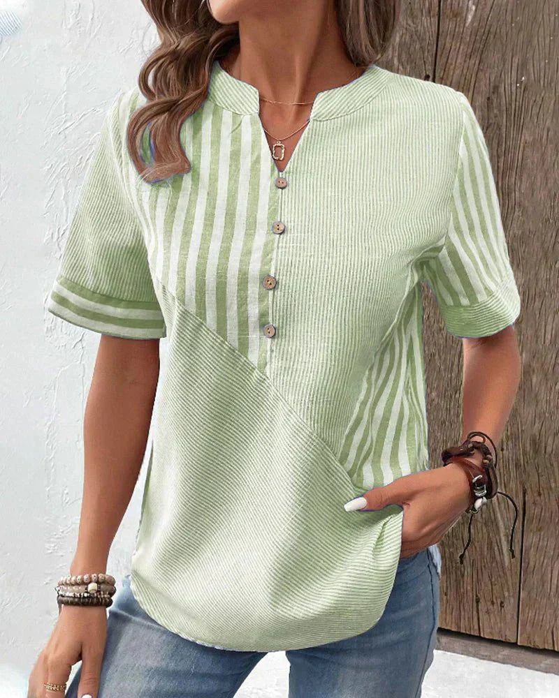 Rhonda | Plush Striped Blouse