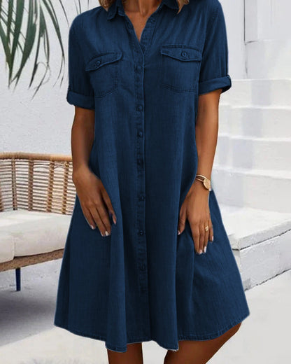 Aubree | Lightweight Denim-look Dress
