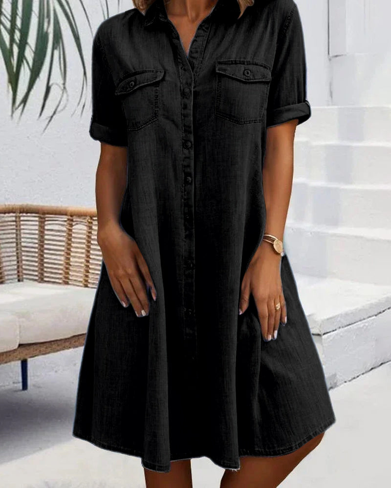 Aubree | Lightweight Denim-look Dress