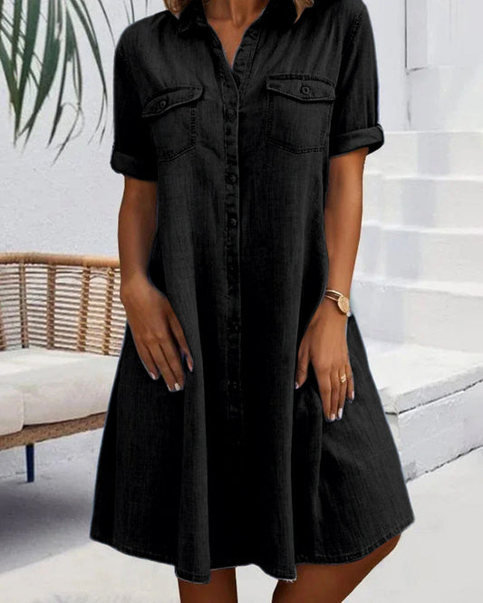 Aubree | Lightweight Denim-look Dress