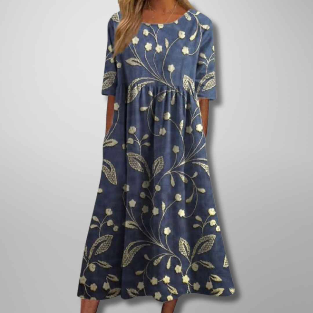 Wren | Relaxed Floral Mid-Length Dress