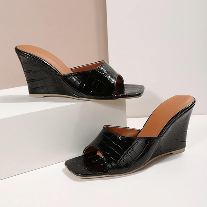 Tricia | Women's Leather Wedge Cushioned Shoes