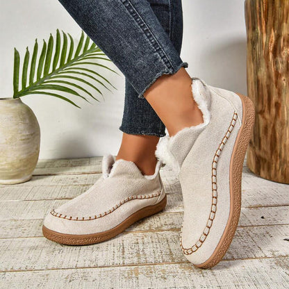 Beverly | Toasty Fur Lined Slip-On Ankle Boots with Anti-slip Thick Sole