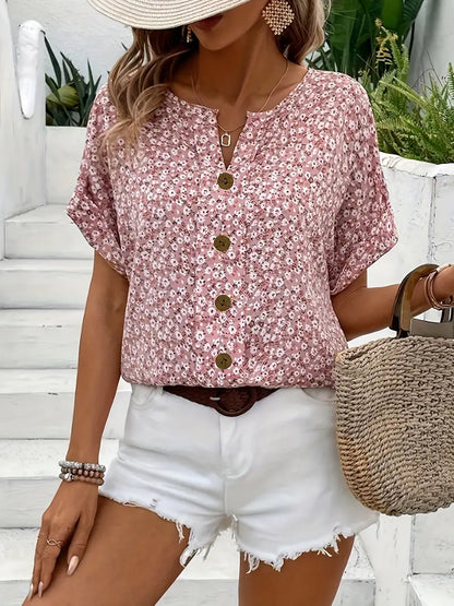 Nina | Trendy Floral Print Blouse