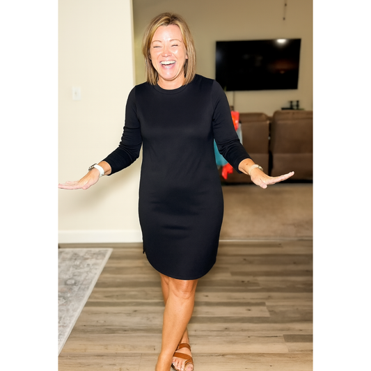Sadie | Comfortable Full Sleeve Round Neck Dress