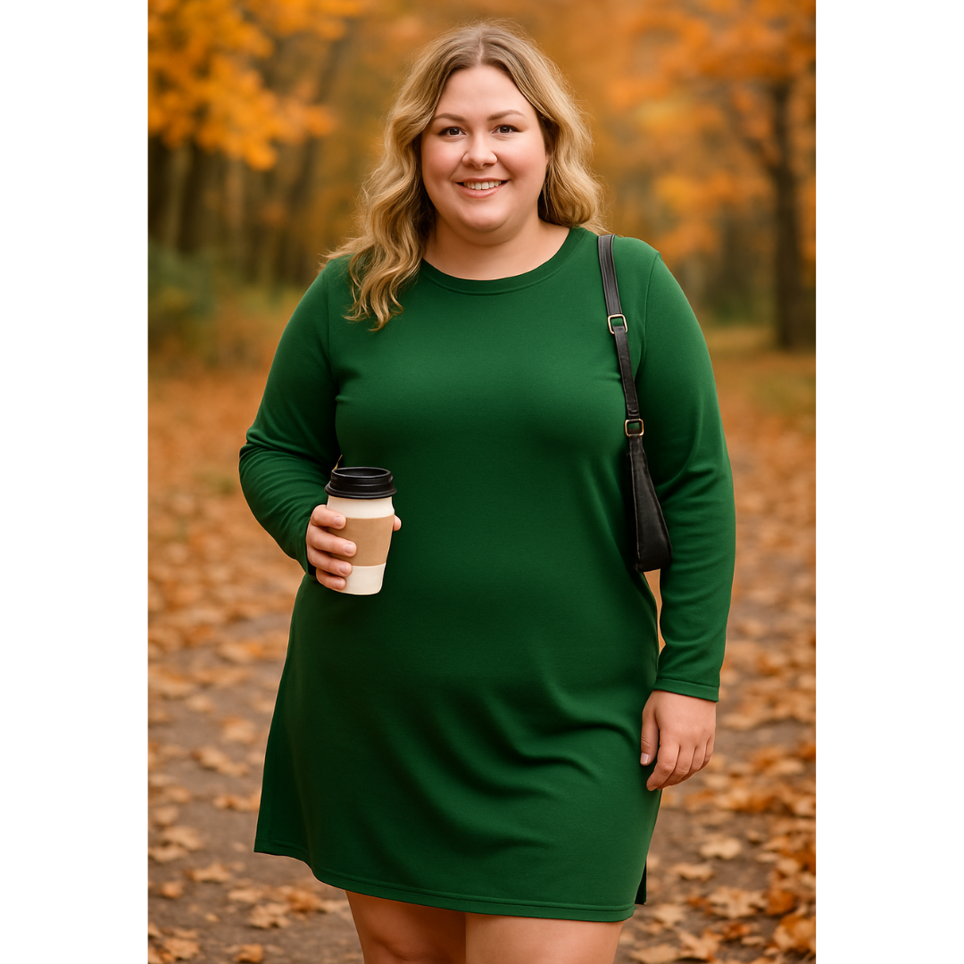 Sadie | Comfortable Full Sleeve Round Neck Dress