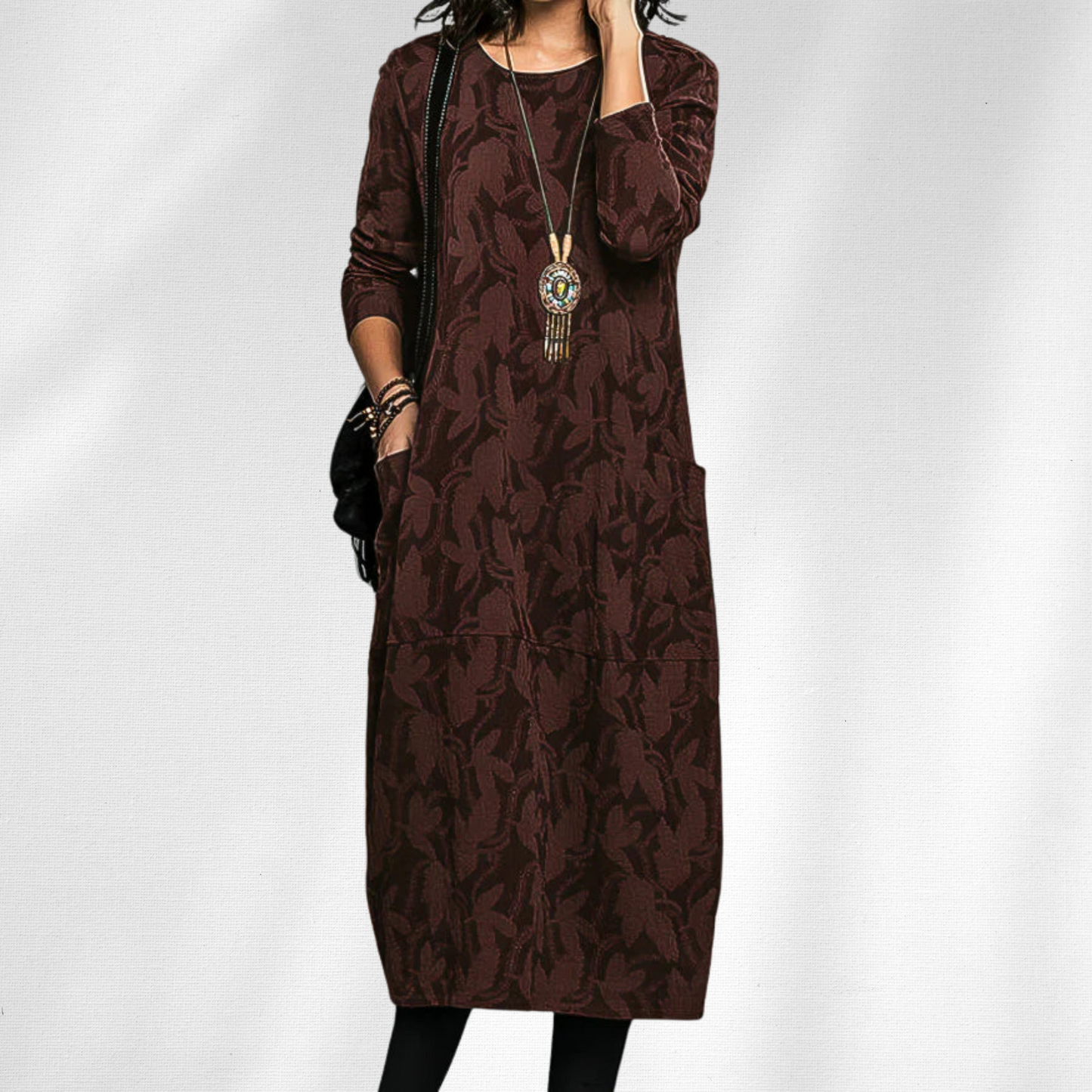 Eva | Refined Crewneck Winter Dress