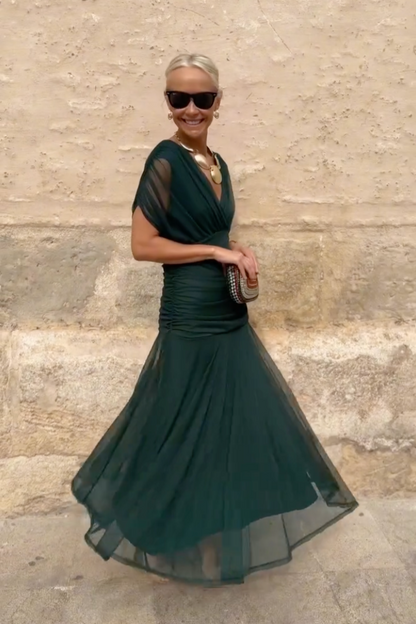 Sophie | Refined V-neck Fantasy Party Maxi Dress