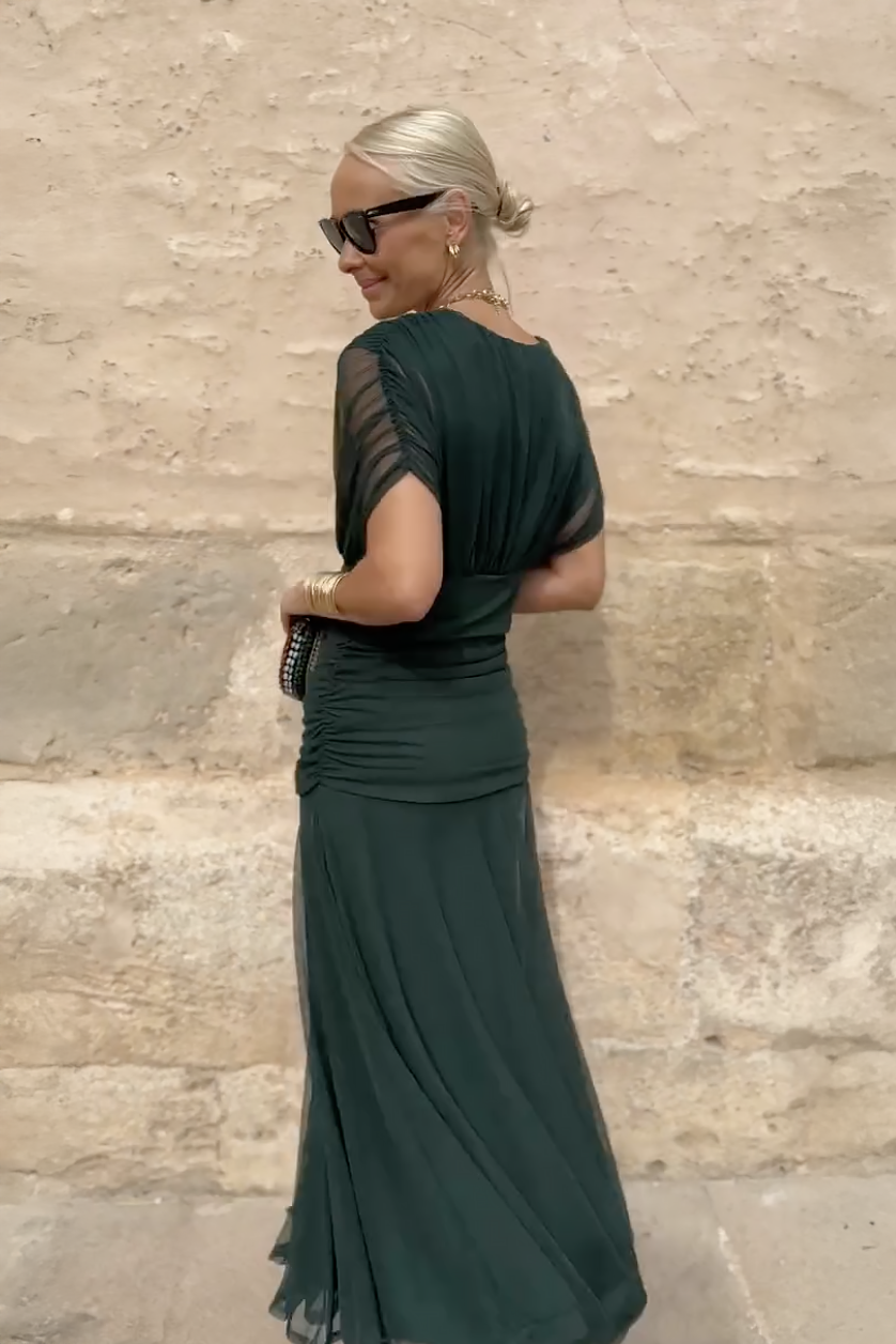 Sophie | Refined V-neck Fantasy Party Maxi Dress