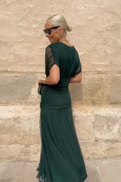 Sophie | Refined V-neck Fantasy Party Maxi Dress