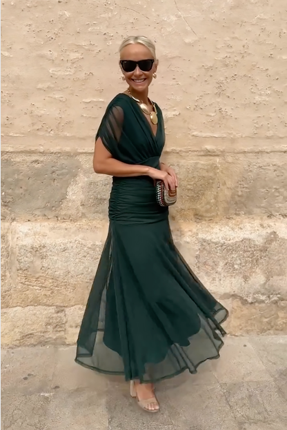 Sophie | Refined V-neck Fantasy Party Maxi Dress