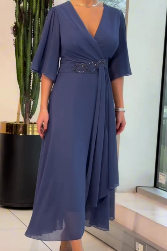 Vanessa | Refined V-neck maxi dress