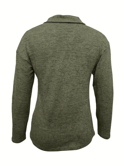 Fiona | Women's Half Zip Pullover Long Sleeve Relaxed Top