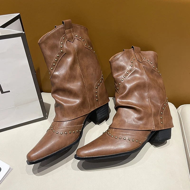 Lydia | Studded Western Boots