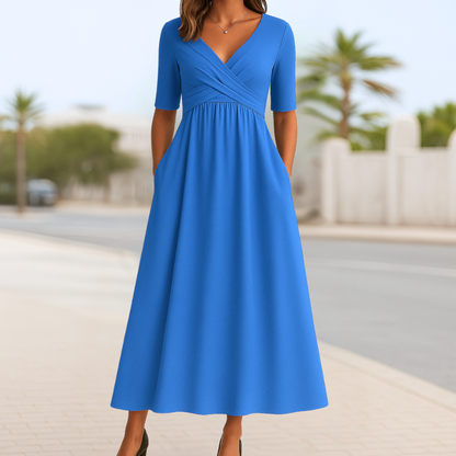 Annabelle | Crossed Dress with Short Sleeves