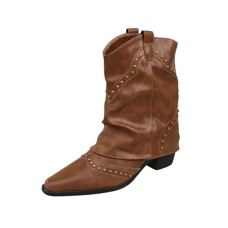 Lydia | Studded Western Boots