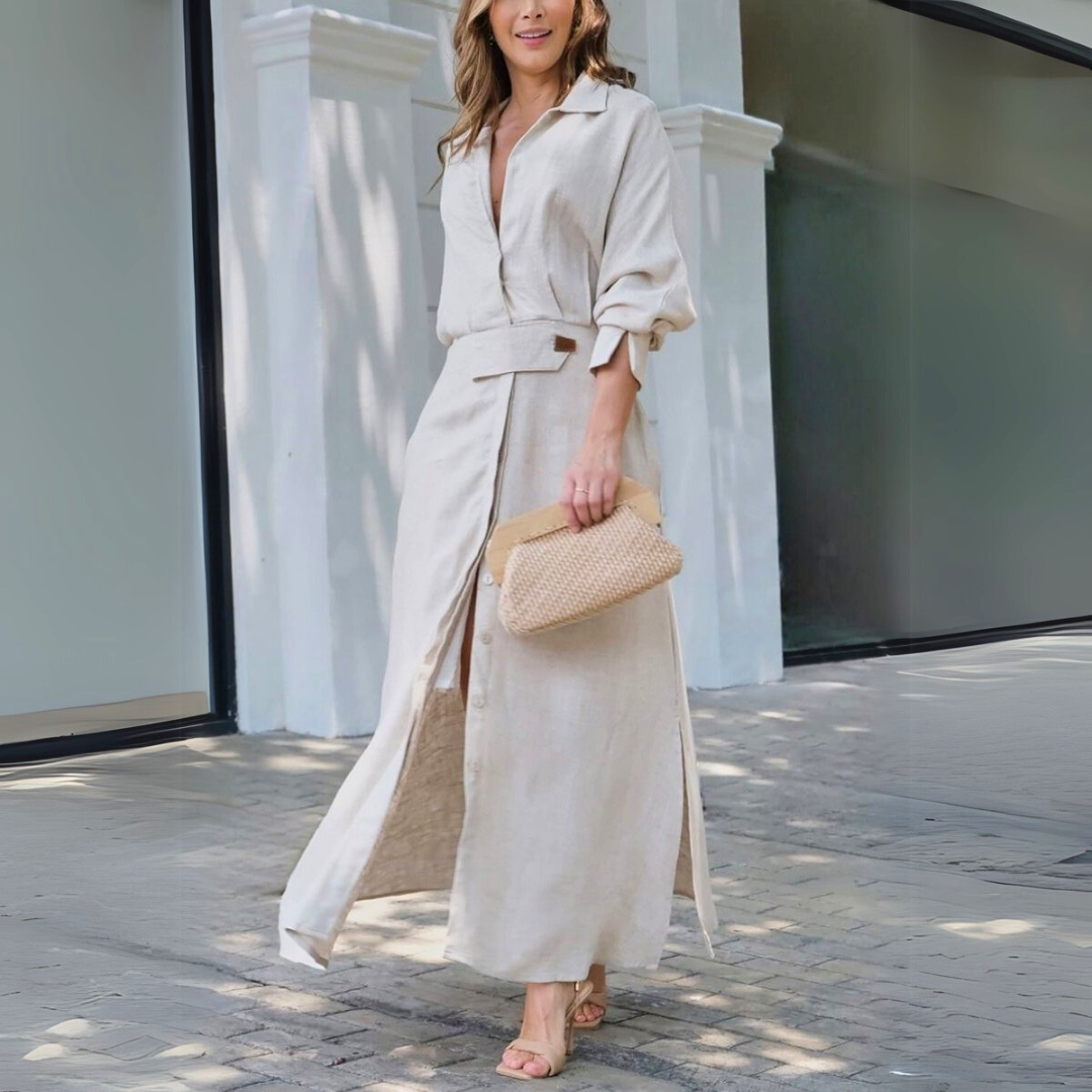 Hadley | Refined Maxi Dress with V-Neck