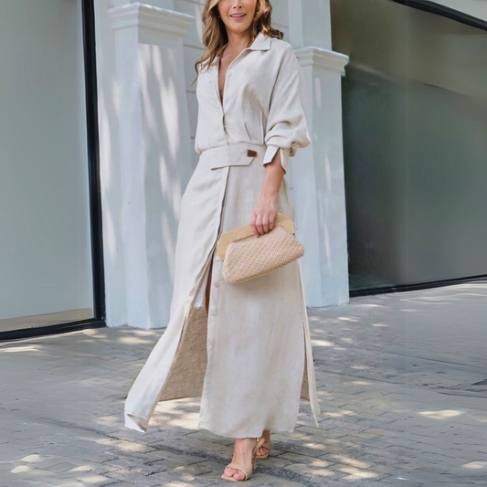 Hadley | Refined Maxi Dress with V-Neck