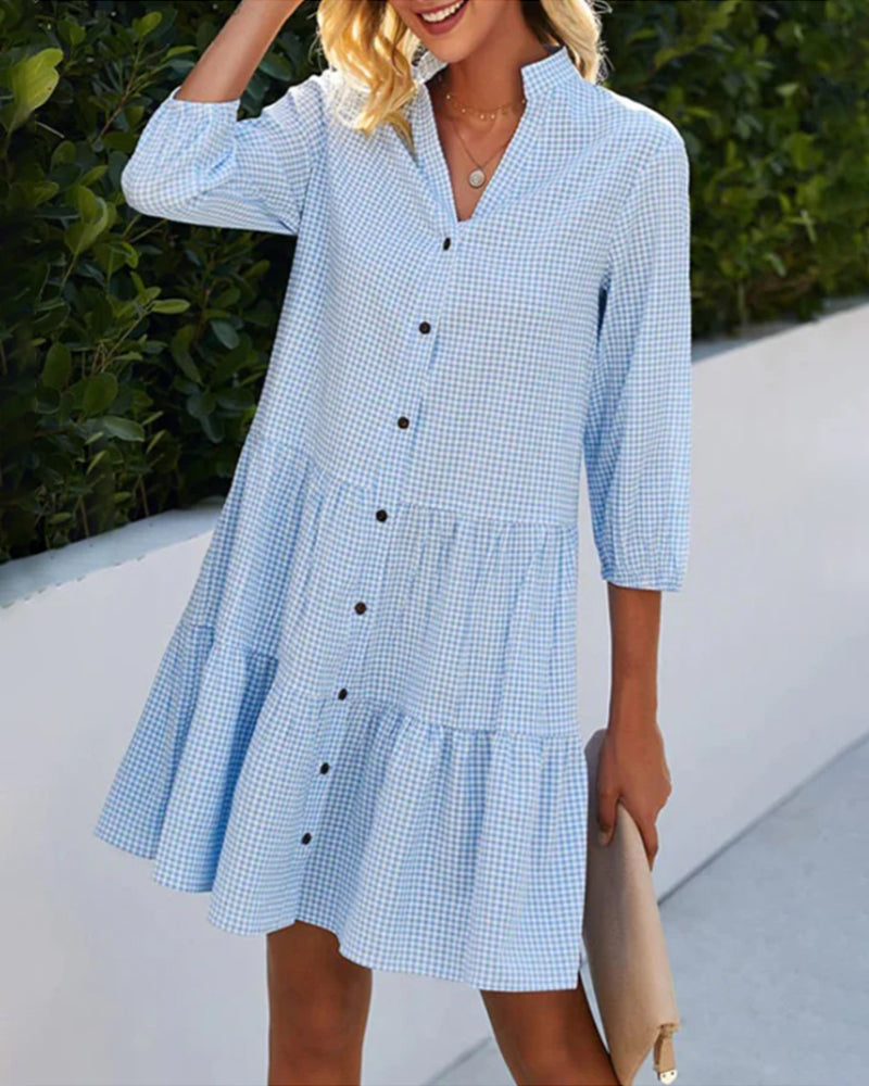 Sarah | Summer Check Dress