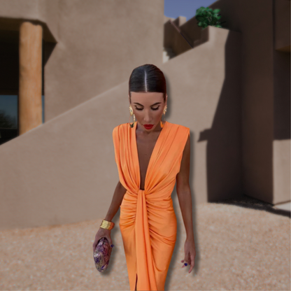 Claire | Soft Pleated Mid-Length Dress