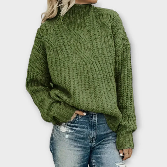 Heather | Contemporary High-Neck Sweater