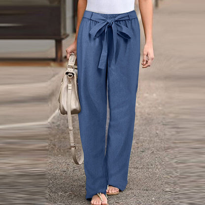 Miranda | Women's Wide Leg Pants Drawstring High Waist Relaxed