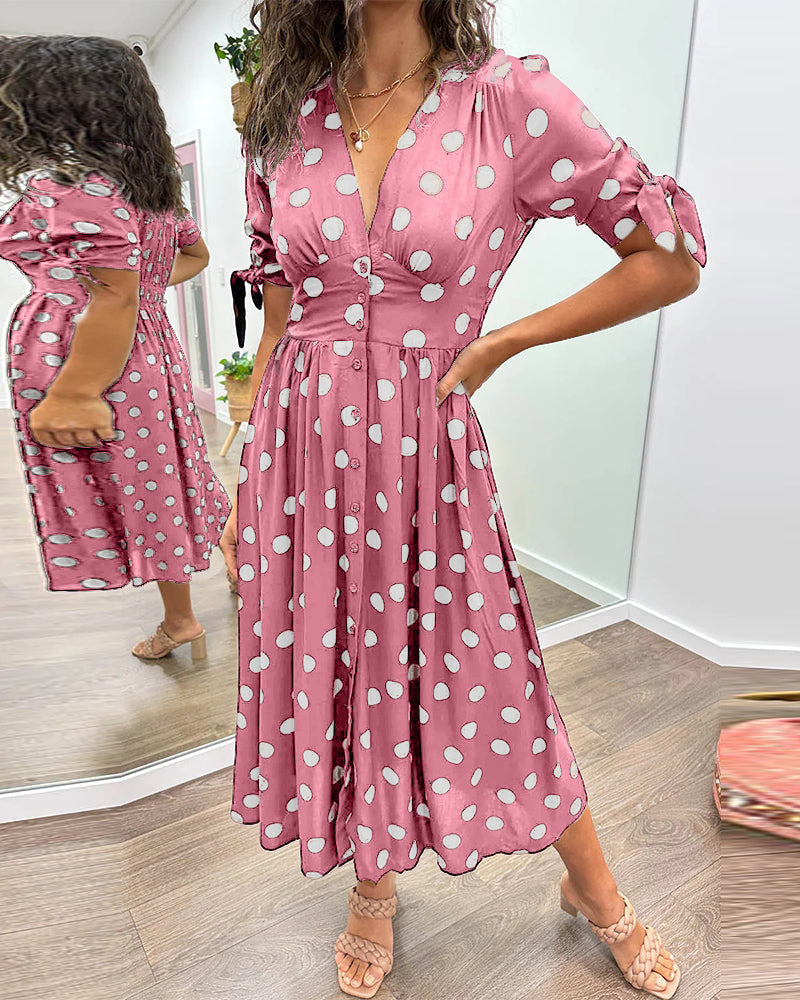 Riley | Refined Polka Dot Dress