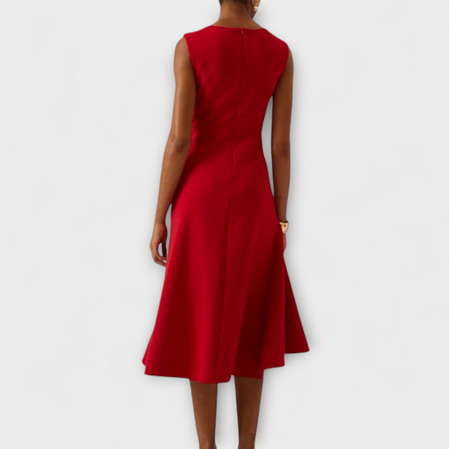 Claire | Draped Asymmetric Mid-Length Dress