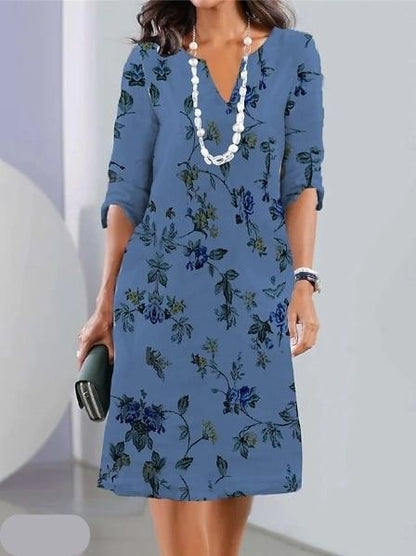 Isla | Floral Print Double Tunic Dress
