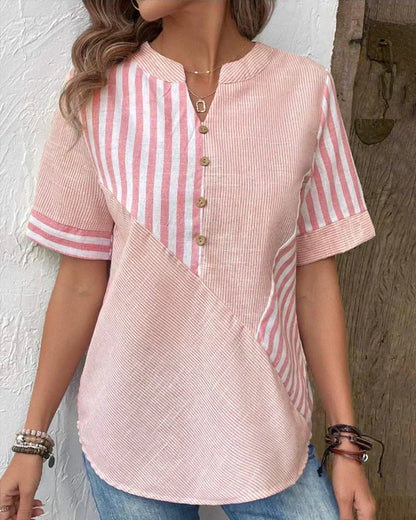 Rhonda | Plush Striped Blouse