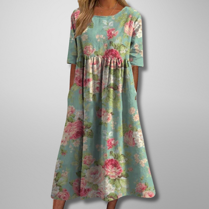 Wren | Relaxed Floral Mid-Length Dress