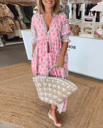 Melody | Bohemian Midi Tassel Dress