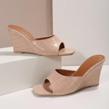 Tricia | Women's Leather Wedge Cushioned Shoes